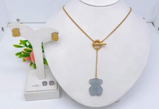 Stainless steel jewelry Necklace Earrings Bangle Ring Wholesale for women
