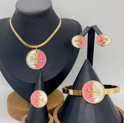 Stainless steel jewelry Necklace Earrings Bangle Ring Wholesale for women