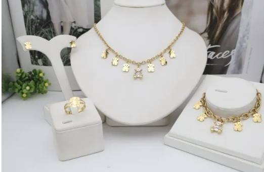 Stainless steel jewelry Necklace Earrings Bangle Ring Wholesale for women