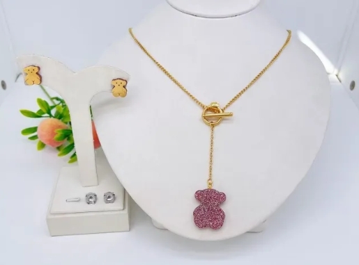 Stainless steel jewelry Necklace Earrings Bangle Ring Wholesale for women