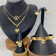 Stainless steel jewelry Necklace Earrings Bangle Ring Wholesale for women