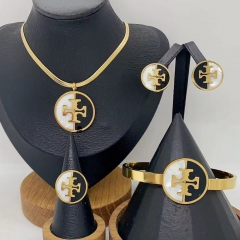 Stainless steel jewelry Necklace Earrings Bangle Ring Wholesale for women