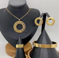 Stainless steel jewelry Necklace Earrings Bangle Ring Wholesale for women