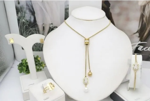 Stainless steel jewelry Necklace Earrings Bangle Ring Wholesale for women