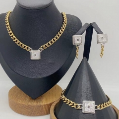 Stainless steel jewelry Necklace Earrings Bangle Ring Wholesale for women