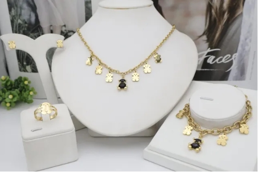 Stainless steel jewelry Necklace Earrings Bangle Ring Wholesale for women