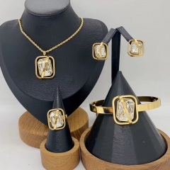 Stainless steel jewelry Necklace Earrings Bracelet  Ring Wholesale for women