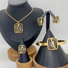 Stainless steel jewelry Necklace Earrings Bracelet  Ring Wholesale for women