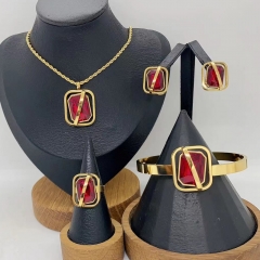 Stainless steel jewelry Necklace Earrings Bracelet  Ring Wholesale for women