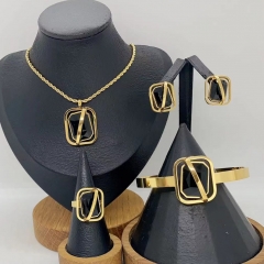 Stainless steel jewelry Necklace Earrings Bracelet  Ring Wholesale for women