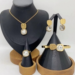 Stainless steel jewelry Necklace Earrings Bangle Ring Wholesale for women