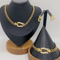 Stainless steel jewelry Necklace Earrings Bangle Ring Wholesale for women