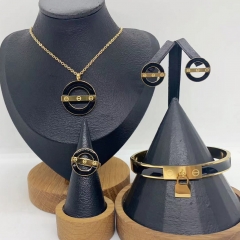 Stainless steel jewelry necklace Earrings Bracelet ring Wholesale