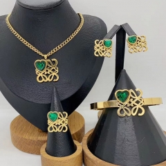 Stainless steel jewelry necklace Earrings Bracelet ring Wholesale