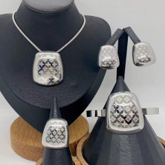 Stainless steel jewelry Necklace Earrings Bangle Ring Wholesale for women