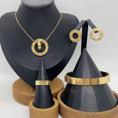 Stainless steel jewelry necklace Earrings Bracelet ring Wholesale