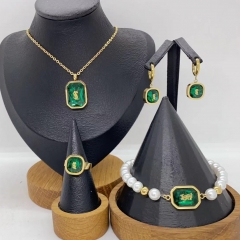 Stainless steel jewelry necklace Earrings Bracelet ring Wholesale