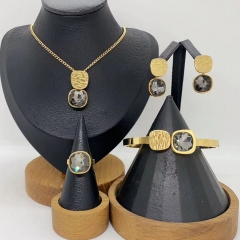 Stainless steel jewelry Necklace Earrings Bangle Ring Wholesale for women