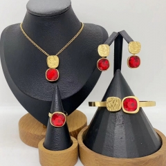 Stainless steel jewelry Necklace Earrings Bangle Ring Wholesale for women