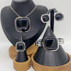 Stainless steel jewelry Necklace Earrings Bangle Ring Wholesale for women