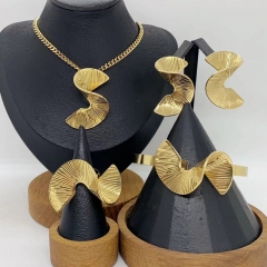 Stainless steel jewelry Necklace Earrings Bangle Ring Wholesale for women
