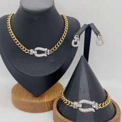 Stainless steel jewelry Necklace Earrings Bangle Ring Wholesale for women