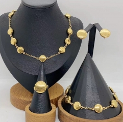 Stainless steel jewelry necklace Earrings Bracelet ring Wholesale