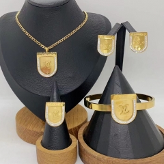 Stainless steel jewelry necklace Earrings Bracelet ring Wholesale