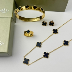 Stainless steel jewelry necklace Earrings Bracelet ring Wholesale