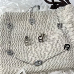 Stainless steel jewelry  set necklace and Earrings Wholesale