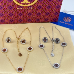 Stainless steel jewelry  set necklace and Earrings Wholesale