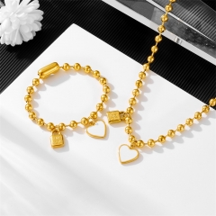 Stainless steel UNO DE 50  jewelry set，Bracelet，Necklack Wholesale