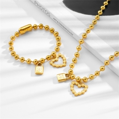 Stainless steel UNO DE 50  jewelry set，Bracelet，Necklack Wholesale