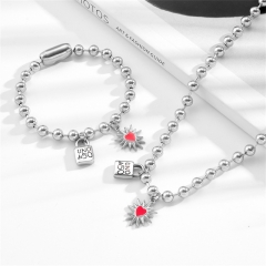 Stainless steel UNO DE 50  jewelry set，Bracelet，Necklack Wholesale