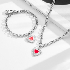 Stainless steel UNO DE 50  jewelry set，Bracelet，Necklack Wholesale