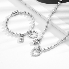 Stainless steel UNO DE 50  jewelry set，Bracelet，Necklack Wholesale