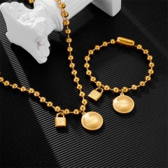 Stainless steel UNO DE 50  jewelry set，Bracelet，Necklack Wholesale