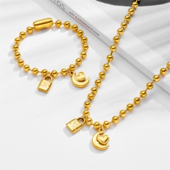 Stainless steel UNO DE 50  jewelry set，Bracelet，Necklack Wholesale