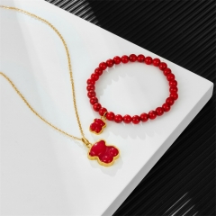 Stainless steel Tous bear jewelry set Wholesale