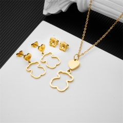 Stainless steel Tous bear jewelry set Wholesale