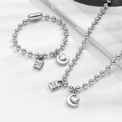 Stainless steel UNO DE 50  jewelry set，Bracelet，Necklack Wholesale