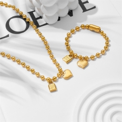 Stainless steel UNO DE 50  jewelry set，Bracelet，Necklack Wholesale