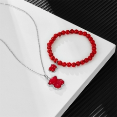 Stainless steel Tous bear jewelry set Wholesale