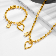 Stainless steel UNO DE 50  jewelry set，Bracelet，Necklack Wholesale