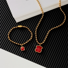 Stainless steel Tous bear jewelry set Wholesale