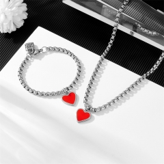 Stainless steel UNO DE 50  jewelry set，Bracelet，Necklack Wholesale