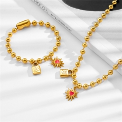 Stainless steel UNO DE 50  jewelry set，Bracelet，Necklack Wholesale