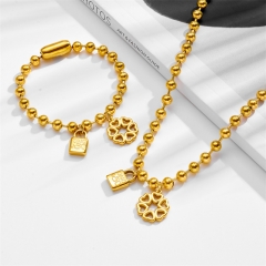 Stainless steel UNO DE 50  jewelry set，Bracelet，Necklack Wholesale