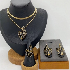 Stainless steel jewelry necklace Earrings Bracelet ring Wholesale