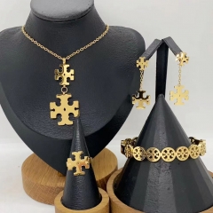 Stainless steel jewelry necklace Earrings Bracelet ring Wholesale